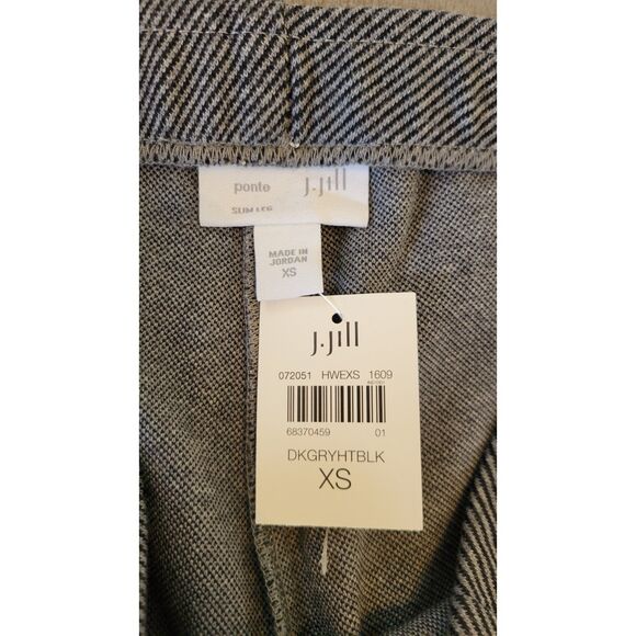 J. Jill Dark Gray Black Ponte Slim Leg Trouser Pants - Picture 3 of 4